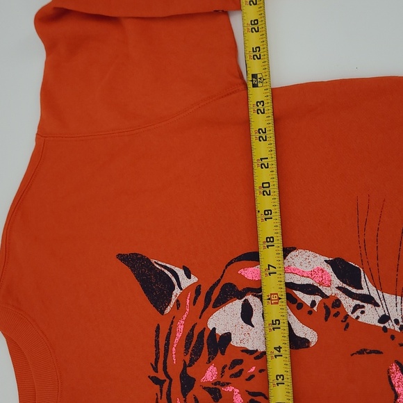 Cabana by Crown & Ivy Tiger Motif Oversized Sweatshirt Women's SZ XS - Picture 4 of 7